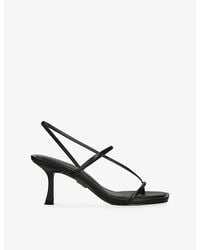 Steve Madden - Locke Faux-Leather Heeled Sandals - Lyst