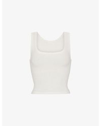 Skims - Scoop-Neck Ribbed Stretch-Cotton Tank Top - Lyst
