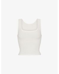 Skims - Scoop-Neck Ribbed Stretch-Cotton Tank Top - Lyst