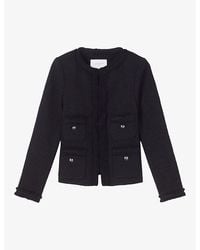 LK Bennett - Charlie Collarless Tweed Jacket - Lyst