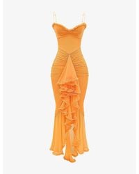House Of Cb - Gabbi Ruffle-Trim Stretch-Woven Maxi Dress - Lyst