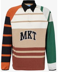 Market - Brand-embroidered Striped Regular-fit Cotton-jersey Shirt - Lyst