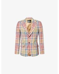 Vivienne Westwood - Peak-Lapel Check Wool Blazer - Lyst
