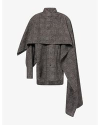 DARKPARK - Georgia Detachable Scarf Wool Shirt - Lyst