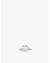 Apm Monaco - Éclat Rhodium Plated Alloy And Cubic Zirconia Ring - Lyst