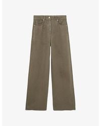 Reiss - Carmen Wide-Leg Linen-Blend Trousers - Lyst