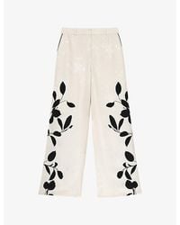 Reiss - Delilah Wide-Leg Woven Trousers - Lyst