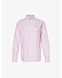 Polo Ralph Lauren - Logo-embroidered Striped Cotton-poplin Shirt - Lyst