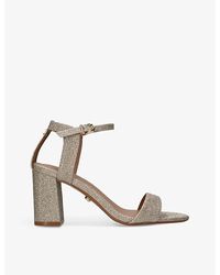 Carvela Kurt Geiger - Kiki Logo-Embellished Woven Heeled Sandals - Lyst