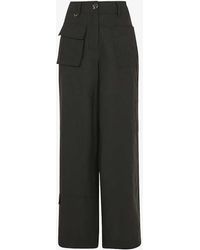 Whistles - Flora Straight-leg Mid-rise Woven Trousers - Lyst