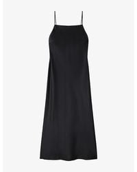 JOSEPH - Cloe Square-Neck Silk Midi Dress - Lyst