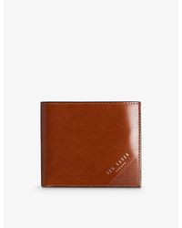 Ted Baker - Prugs Embossed-logo Leather Bifold Coin Wallet - Lyst
