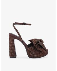 KG by Kurt Geiger - Style Embellished Faux-Leather Heeled Sandals - Lyst