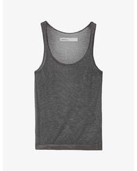 AllSaints - Silvi Metallic Scoop-Neck Knitted Vest - Lyst