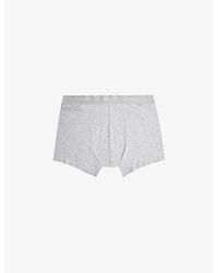 Reiss - Heller Logo-Print Pack Of Three Stretch-Organic Cotton Boxers - Lyst