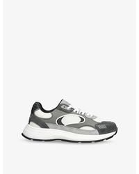 Arne - Circuit Mesh And Leather Low-Top Trainers - Lyst
