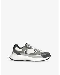 Arne - Circuit Mesh And Leather Low-Top Trainers - Lyst