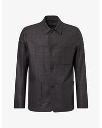 Paul Smith - Flannel Patch-Pocket Wool Jacket - Lyst