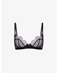 Agent Provocateur - Lorna Scalloped Mesh Underwired Bra - Lyst