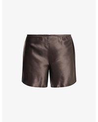 Reformation - Gale Mid-Rise Silk Shorts - Lyst