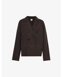 Totême - Double-breasted Relaxed-fit Wool Blazer - Lyst