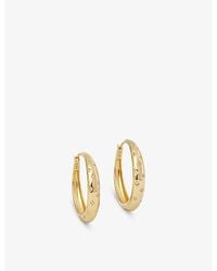 Astley Clarke - Maxi Tiny Star 18Ct And Lab-Grown-Sapphire Hoop Earrings - Lyst