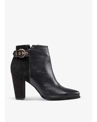 Dune - Olla Suede And Leather Ankle Boots - Lyst