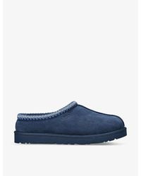 UGG - Tasman Contrast-Stitch Suede And Shearling Slippers - Lyst