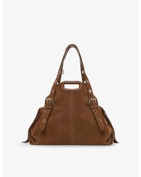 Maje - Miss M Xl Suede Shoulder Bag - Lyst