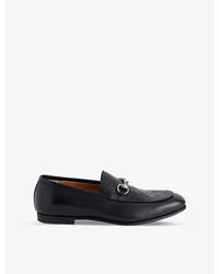 Gucci - Gg-Monogram Horsebit Leather Loafers - Lyst