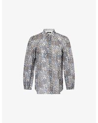 Weekend by Maxmara - Floral-Print Regular-Fit Cotton Shirt - Lyst