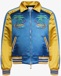 Rhude - Palm Eagles Brand-embroidered Satin Jacket - Lyst