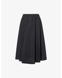 Vince - Pocket Full Cotton Midi Skirt - Lyst