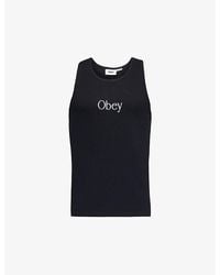 Obey - Rosemont Ribbed Stretch-cotton Jersey Top - Lyst