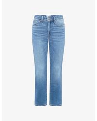 GOOD AMERICAN - Dolly's Joleans Straight-Leg Mid-Rise Stretch-Denim Jeans - Lyst