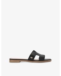 KG by Kurt Geiger - Raven Faux-Leather Flat Sandals - Lyst