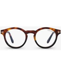 Tom Ford - Tr001692 Ft5887-b Round-frame Acetate Glasses - Lyst