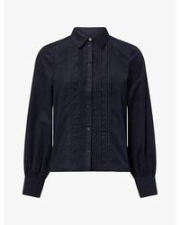 ME+EM - Micro Cord Slim-Fit Cotton-Blend Blouse - Lyst