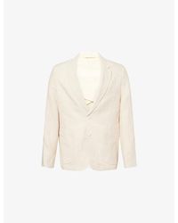 Percival - Tailored Single-Breasted Linen And Cotton-Blend Blazer - Lyst