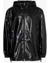 Loewe - Brand-debossed Relaxed-fit Hooded Leather Jacket - Lyst