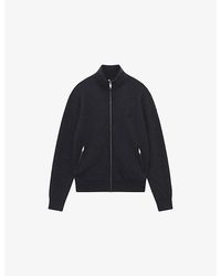 The Kooples - Zip-Through Cotton-Blend Knitted Cardigan - Lyst