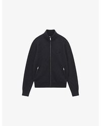 The Kooples - Zip-Through Cotton-Blend Knitted Cardigan - Lyst