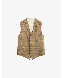Polo Ralph Lauren - Summer Tweed Checked Linen, Silk And Wool Vest - Lyst