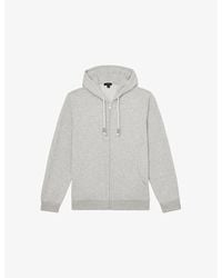 Reiss - Howel Zip-Up Cotton-Jersey Hoody - Lyst