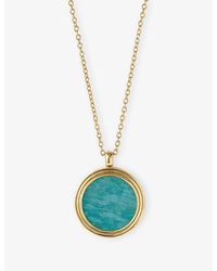 Astley Clarke - Stilla 18Ct And Amazonite Locket Necklace - Lyst