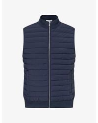 Arne - Hybrid Quilted Woven Gilet - Lyst