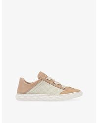 Jimmy Choo - Diamond Light Flex Leather Trainers - Lyst