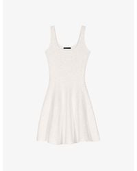 Maje - Sequin-Embellished Round-Neck Sleeveless Stretch-Knit Mini Dress - Lyst