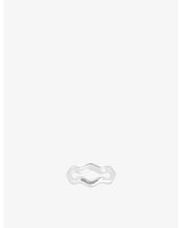 Astrid & Miyu - Ripple-Plated Sterling Band Ring - Lyst