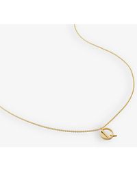 Monica Vinader - Q Letter-charm 18ct Yellow -plated Vermeil Recycled Sterling-silver Pendant Necklace - Lyst